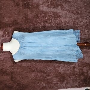 Ivy & Lace Blue Sleeveless Layered Dress